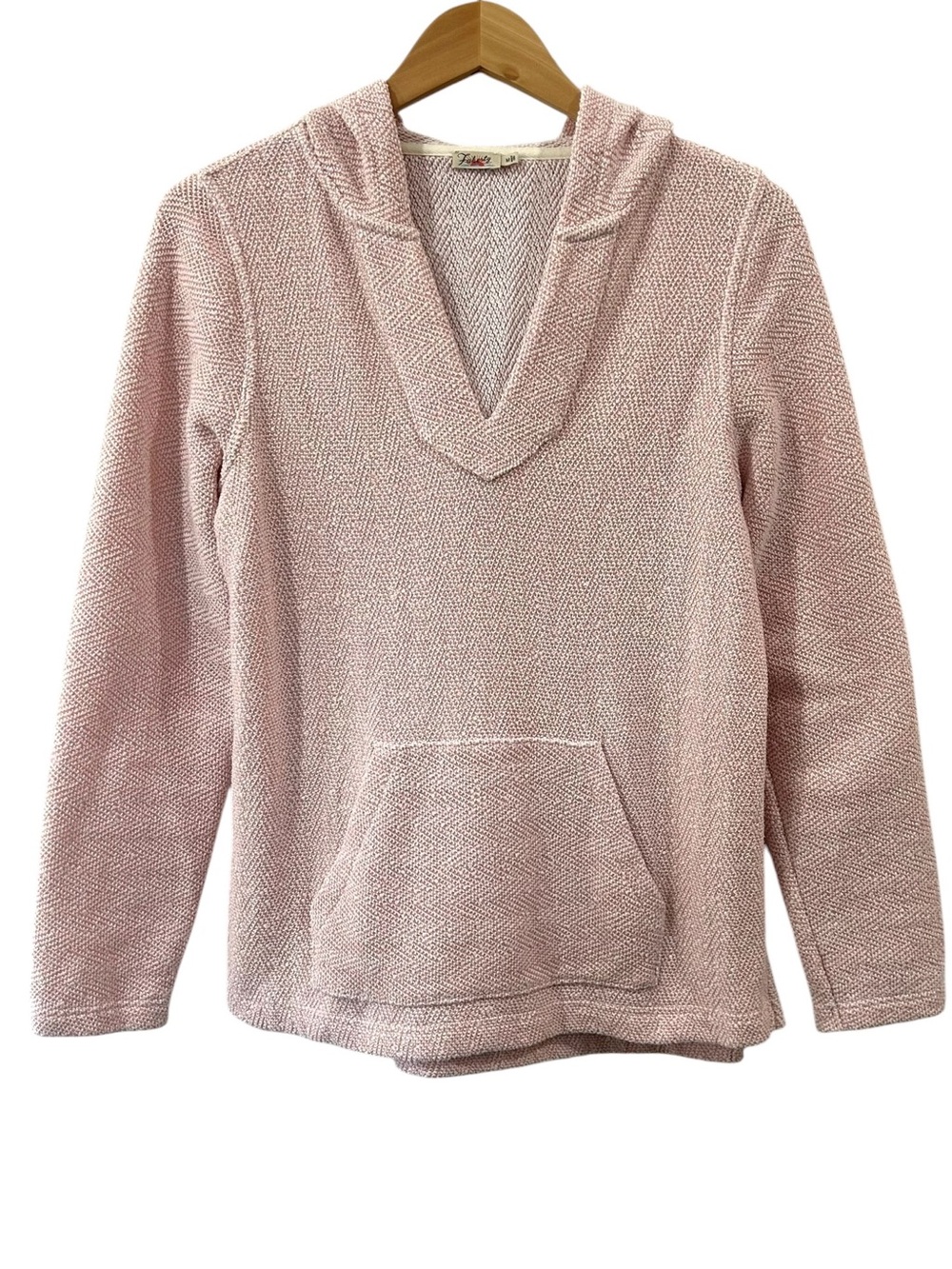 Faherty women’s Whitewater Baja Textured Hoodie M Pink beachy coastal casual